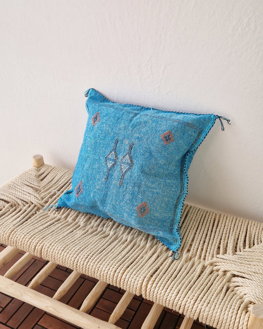 Kuddfodral Kaktussilke Sabra Jamila – Blå