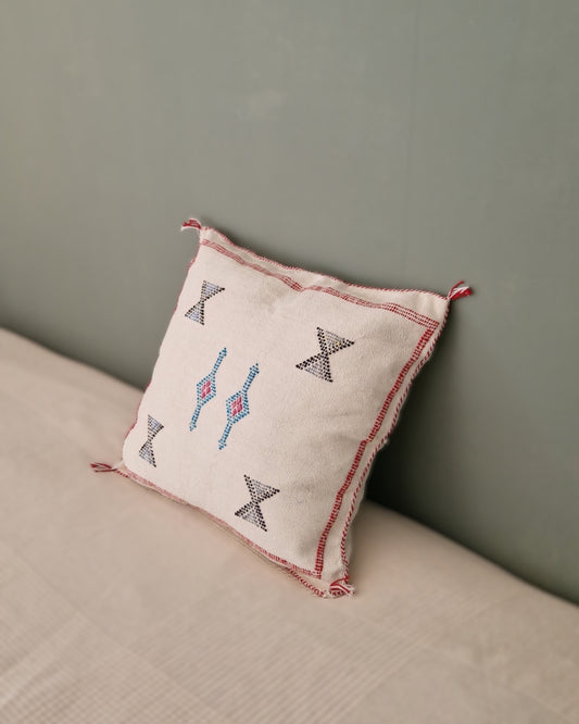 Kuddfodral Kaktussilke Sabra Fajr - Vit