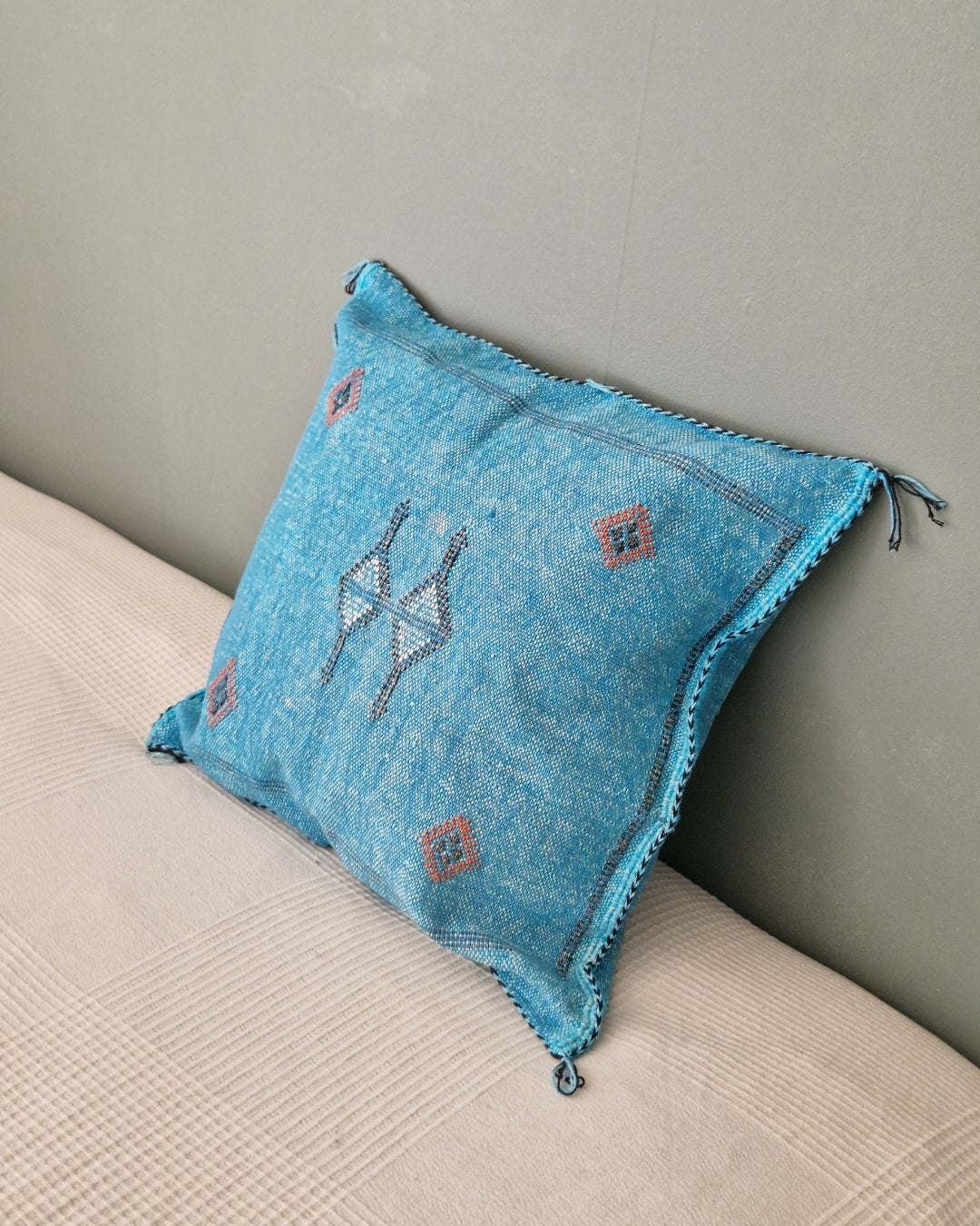 Kuddfodral Kaktussilke Sabra Jamila – Blå