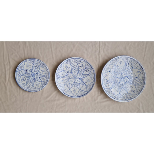 Mattallrik Marockansk Keramik 30 cm Maryam blå