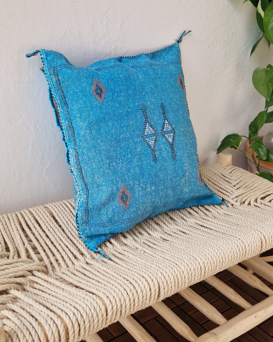 Kuddfodral Kaktussilke Sabra Safa – Blå