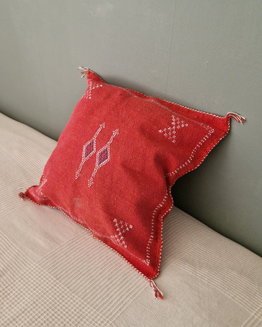 Kuddfodral Kaktussilke Sabra Mouna – Röd