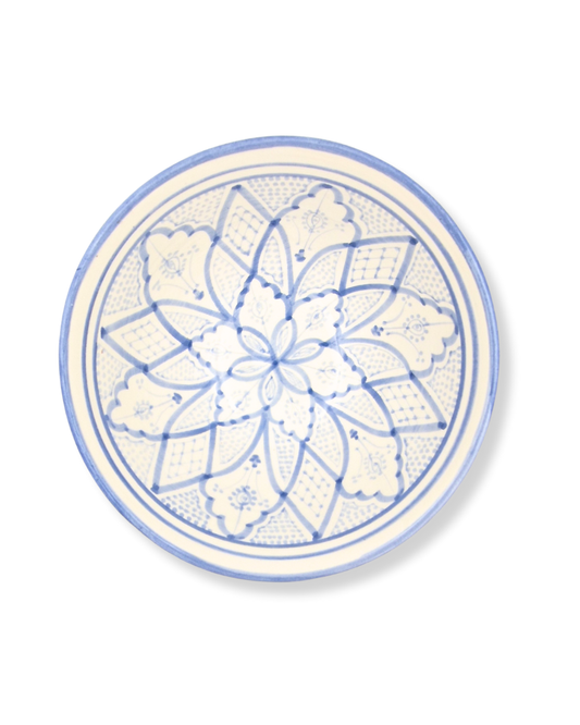 Skål 25 cm Aicha – serveringsskål i marockansk keramik blå