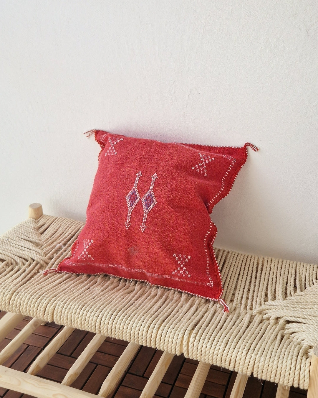 Kuddfodral Kaktussilke Sabra Mouna – Röd