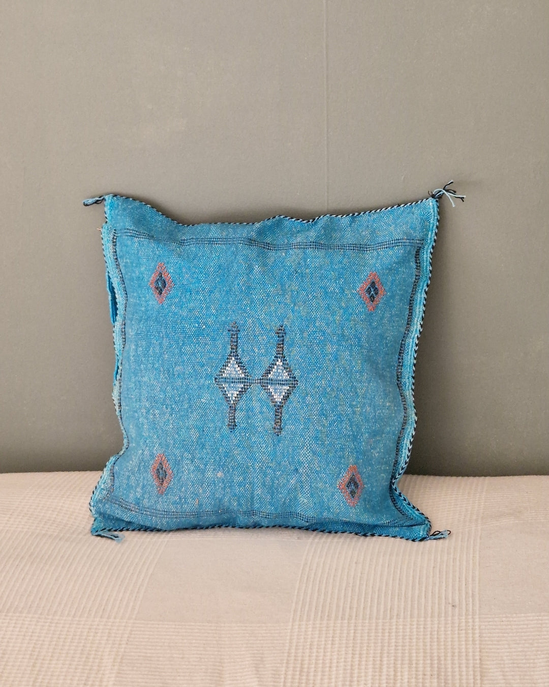 Kuddfodral Kaktussilke Sabra Safa – Blå