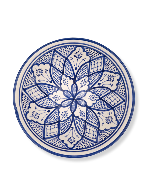 Skål 25 cm Aicha – serveringsskål i marockansk keramik mörkblå