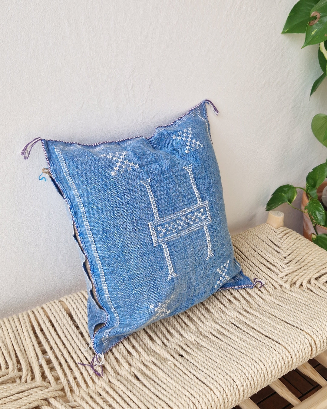 Kuddfodral Kaktussilke Sabra Amira – Blå