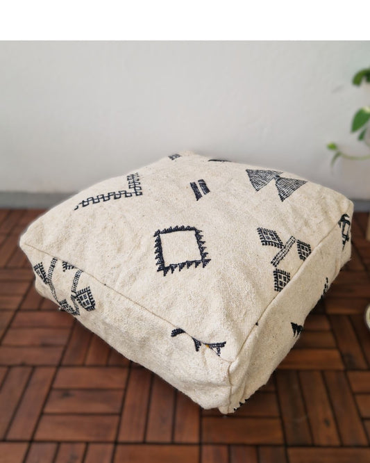 Marockansk sittpuff Tanger svart