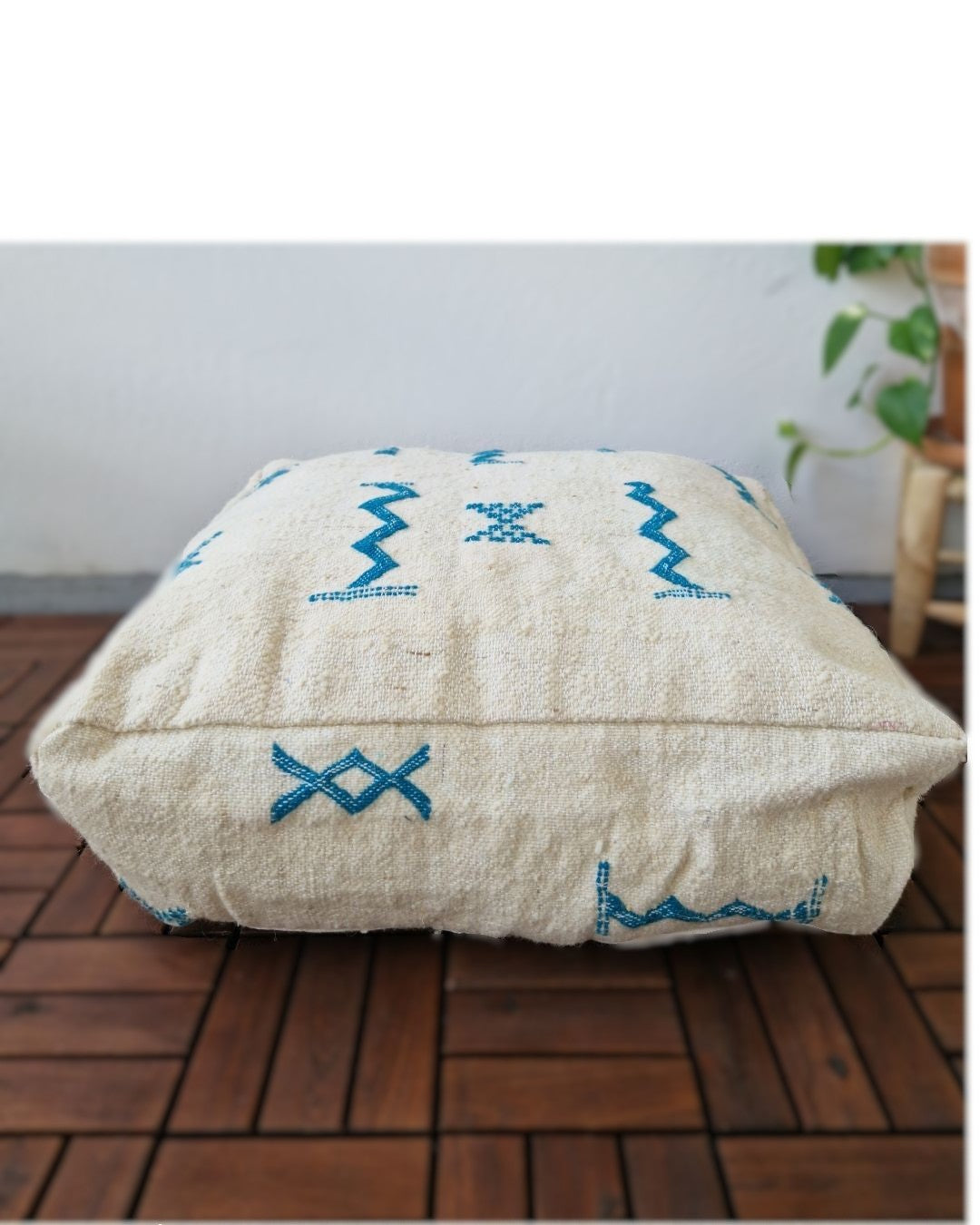 Marockansk sittpuff Zahara blå