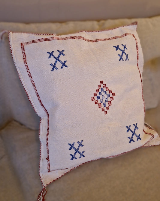 Kuddfodral Kaktussilke Sabra Rouh - Vit