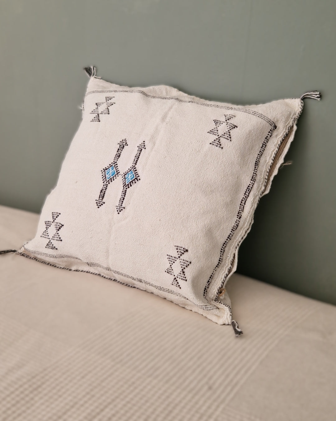 Kuddfodral Kaktussilke Sabra Hanan - Vit