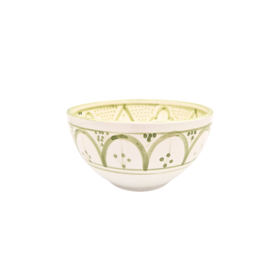 Soppskål 15 cm “Chorouk” – handgjord marockansk keramik grön
