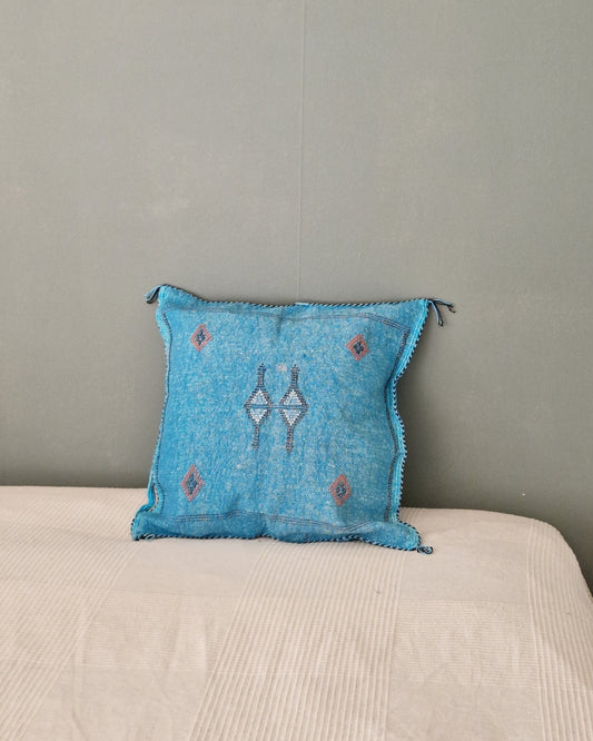 Kuddfodral Kaktussilke Sabra  Jamila – Blå