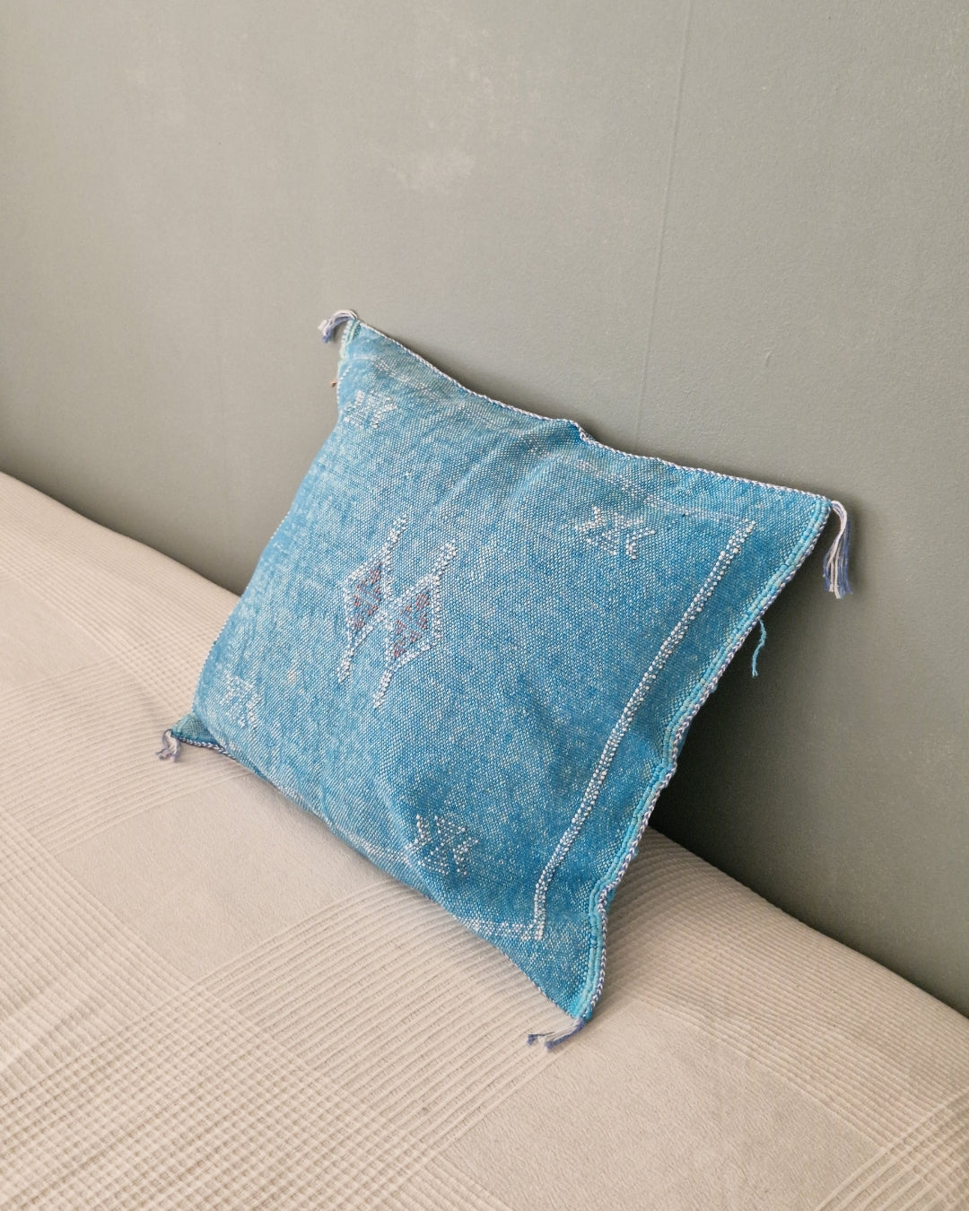 Kuddfodral Kaktussilke Sabra Imane – Blå