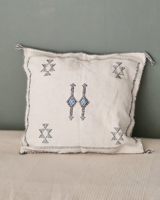 Kuddfodral Kaktussilke Sabra Dounia - Vit