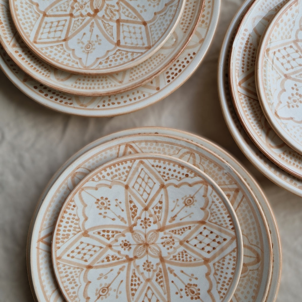 Mattallrik Marockansk Keramik 27 cm Farah Brun