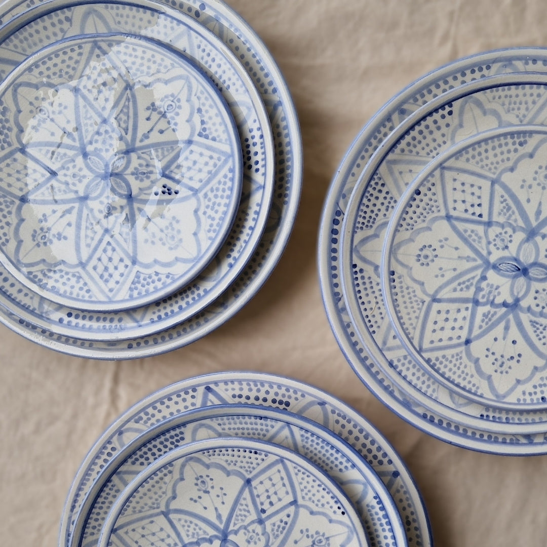 Assiett Marockansk Keramik 22 cm - Norah blå