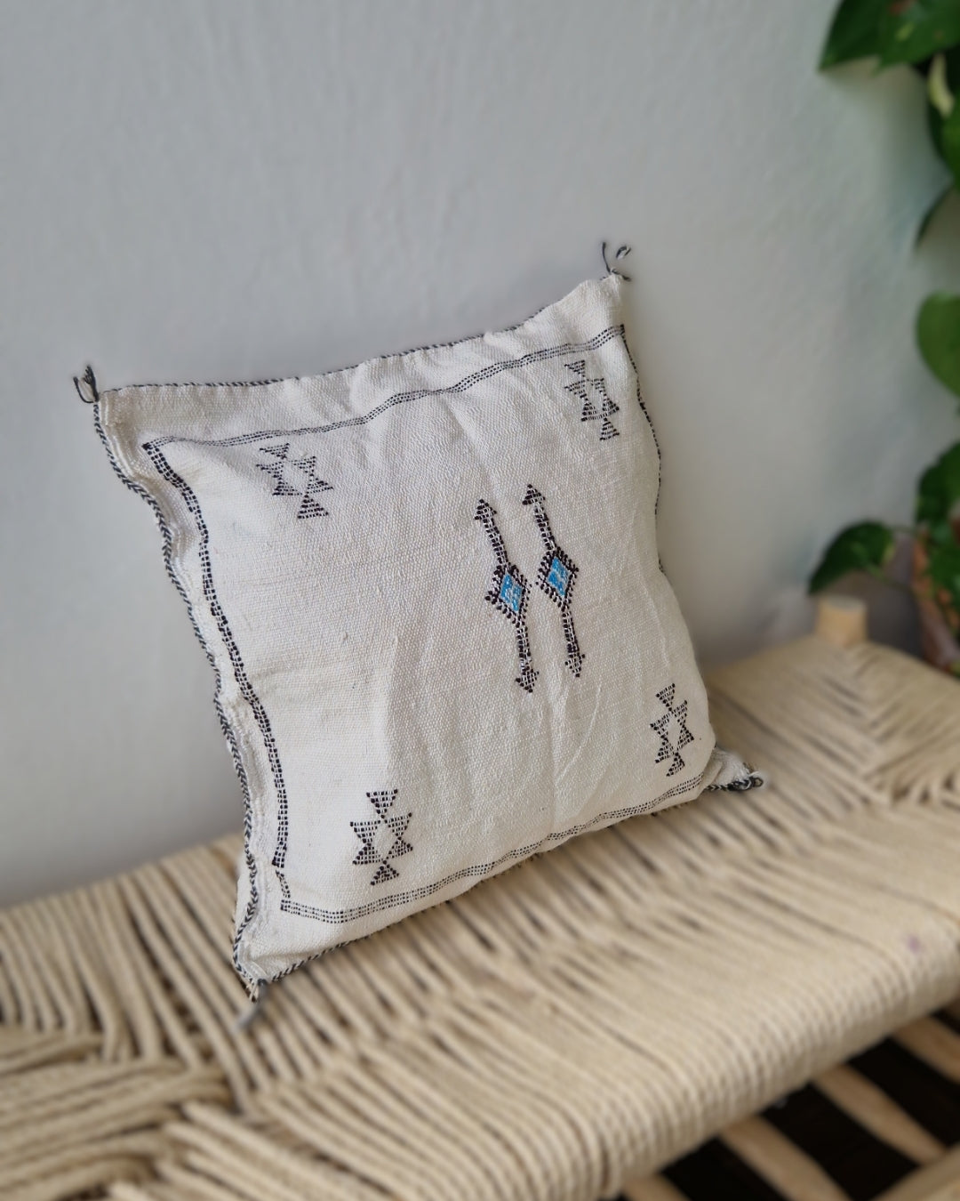 Kuddfodral Kaktussilke Sabra Najma – Vit