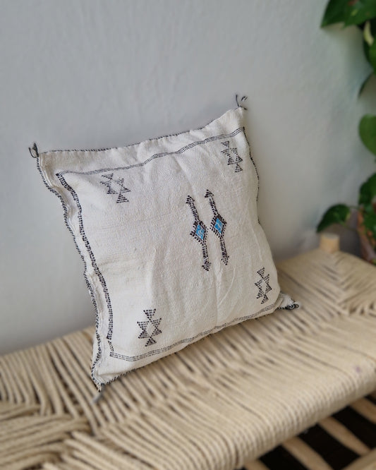 Kuddfodral Kaktussilke Sabra Najma – Vit