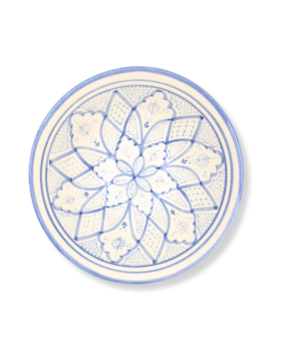 Skål 25 cm Aicha – serveringsskål i marockansk keramik blå