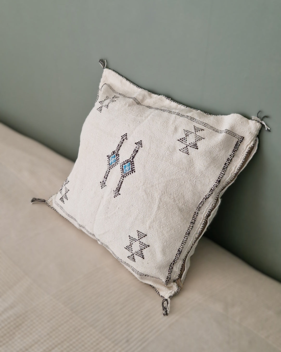 Kuddfodral Kaktussilke Sabra Najma – Vit