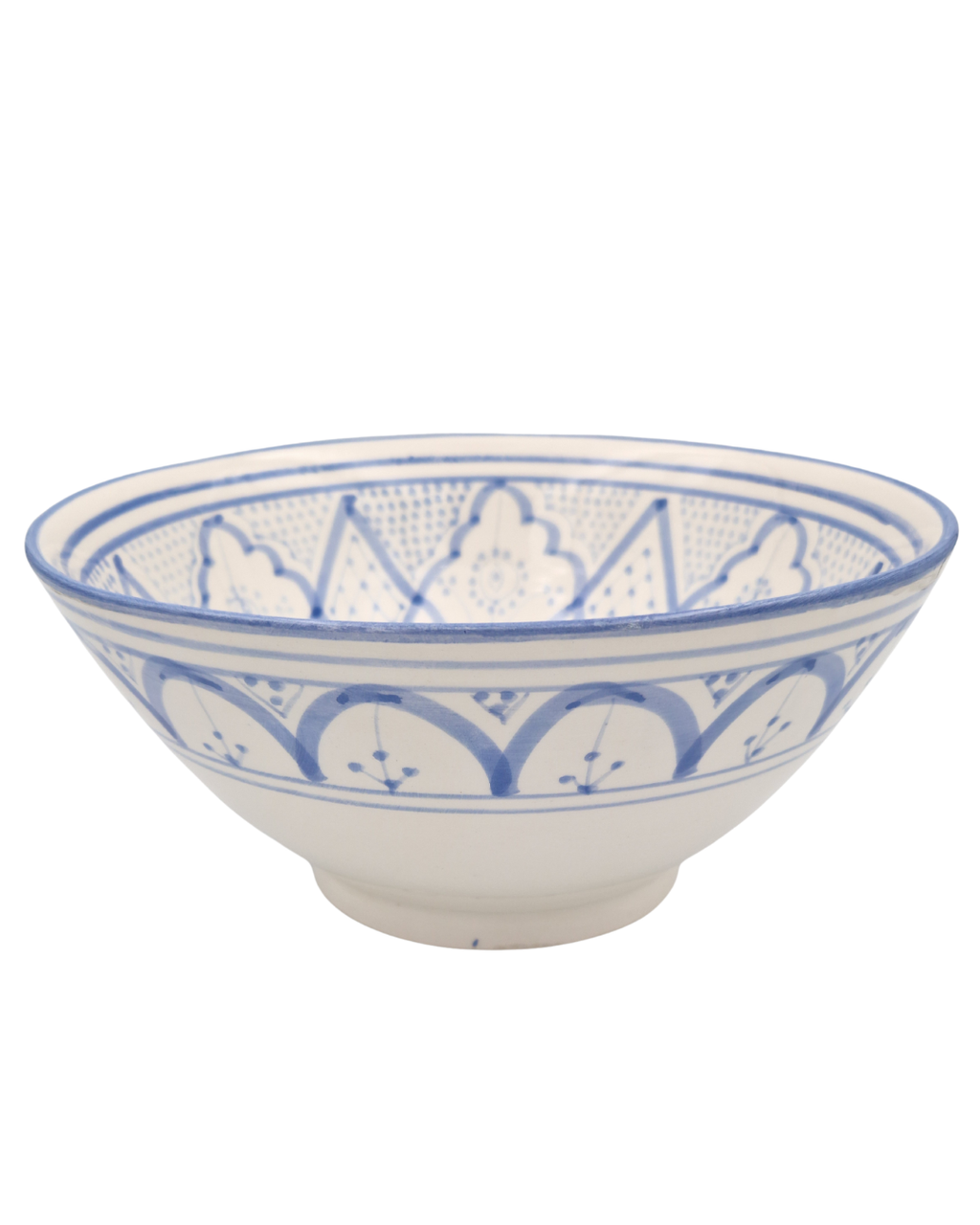 Skål 25 cm Aicha – serveringsskål i marockansk keramik blå