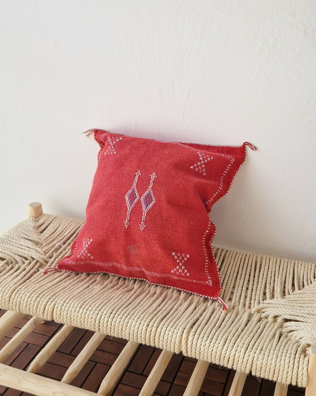 Kuddfodral Kaktussilke Sabra Mouna – Röd