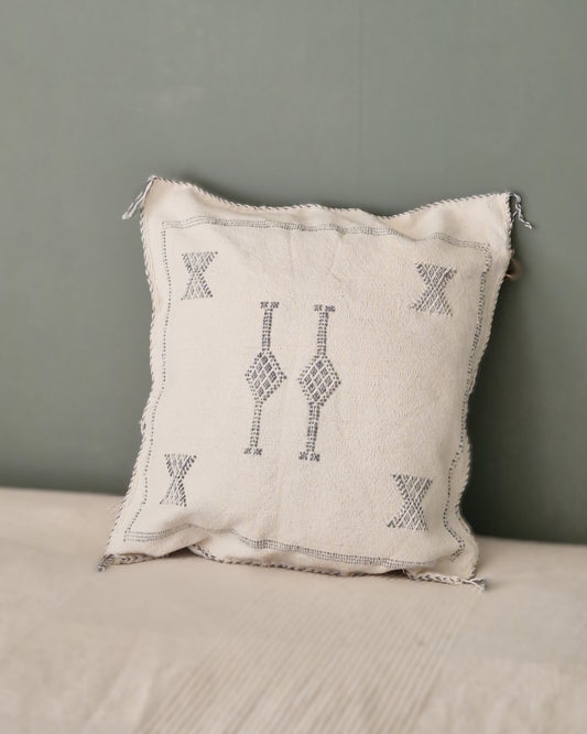 Kuddfodral Kaktussilke Sabra Yasmin – Vit