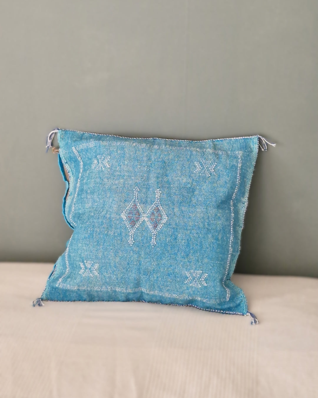 Kuddfodral Kaktussilke Sabra Mounia – Blå