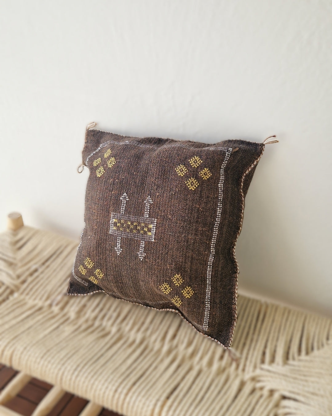 Kuddfodral Kaktussilke Sabra Loubna – Brun