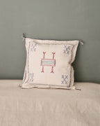 Kuddfodral Kaktussilke Sabra Basma – vit