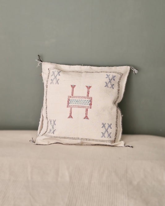 Kuddfodral Kaktussilke Sabra Basma – vit