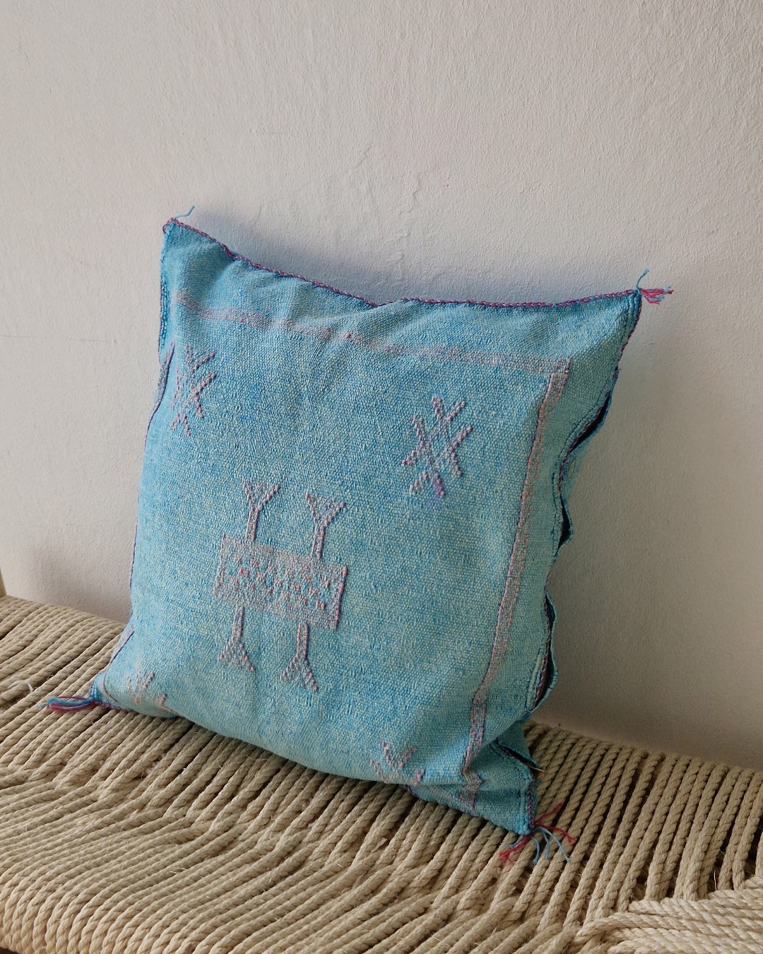 Kuddfodral Kaktussilke Sabra Nourah – Blå