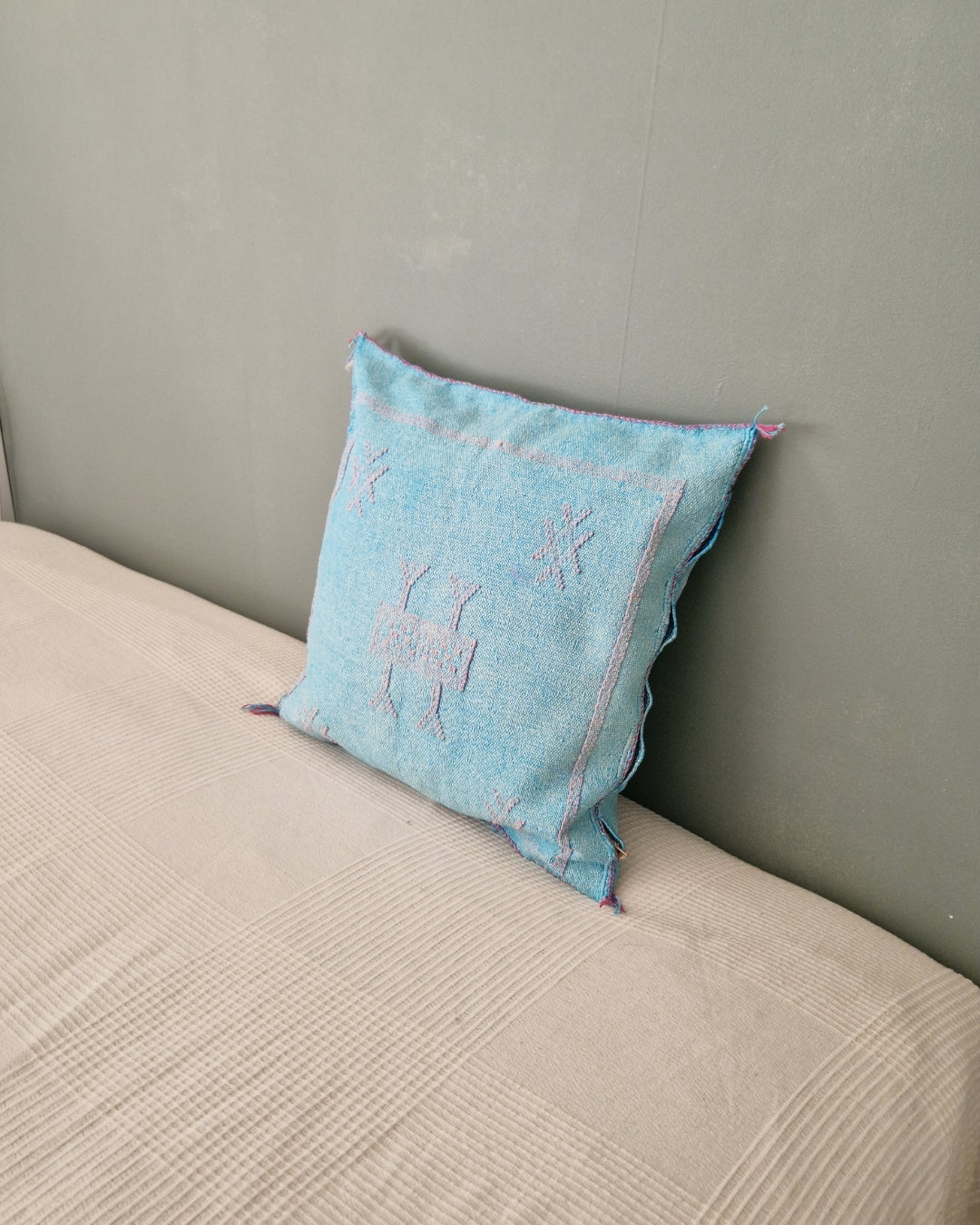 Kuddfodral Kaktussilke Sabra Nourah – Blå