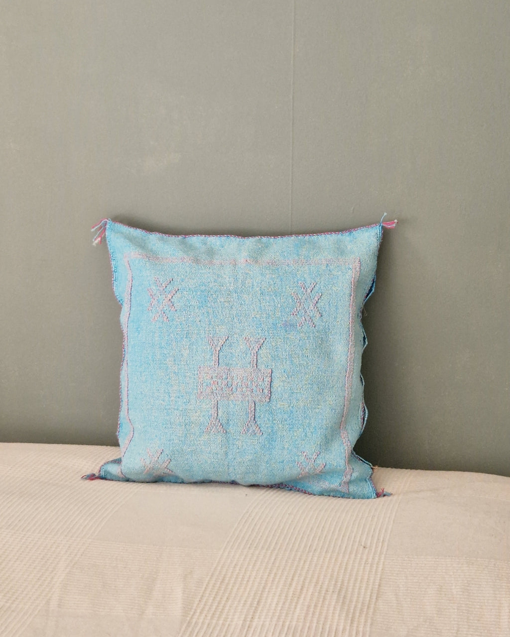 Kuddfodral Kaktussilke Sabra Nourah – Blå