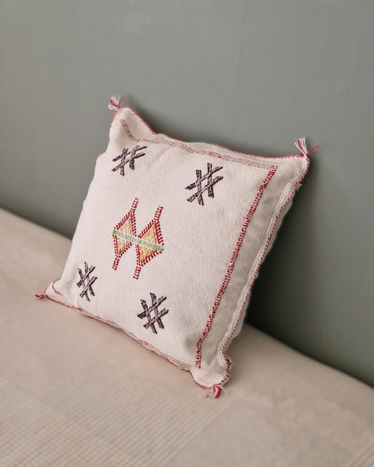 Kuddfodral Kaktussilke Sabra Samira – Vit