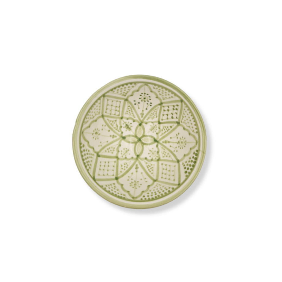 Liten Marockansk Skål "Yasmin – Grön Handgjord Keramik 15 cm