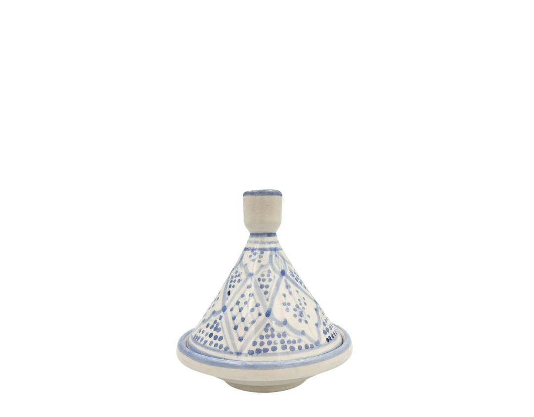 Tagine 12 cm Rania – mini-tagine i handgjord keramik blå