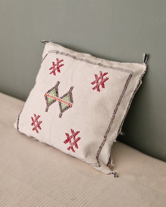 Kuddfodral Kaktussilke Sabra Zina - Vit