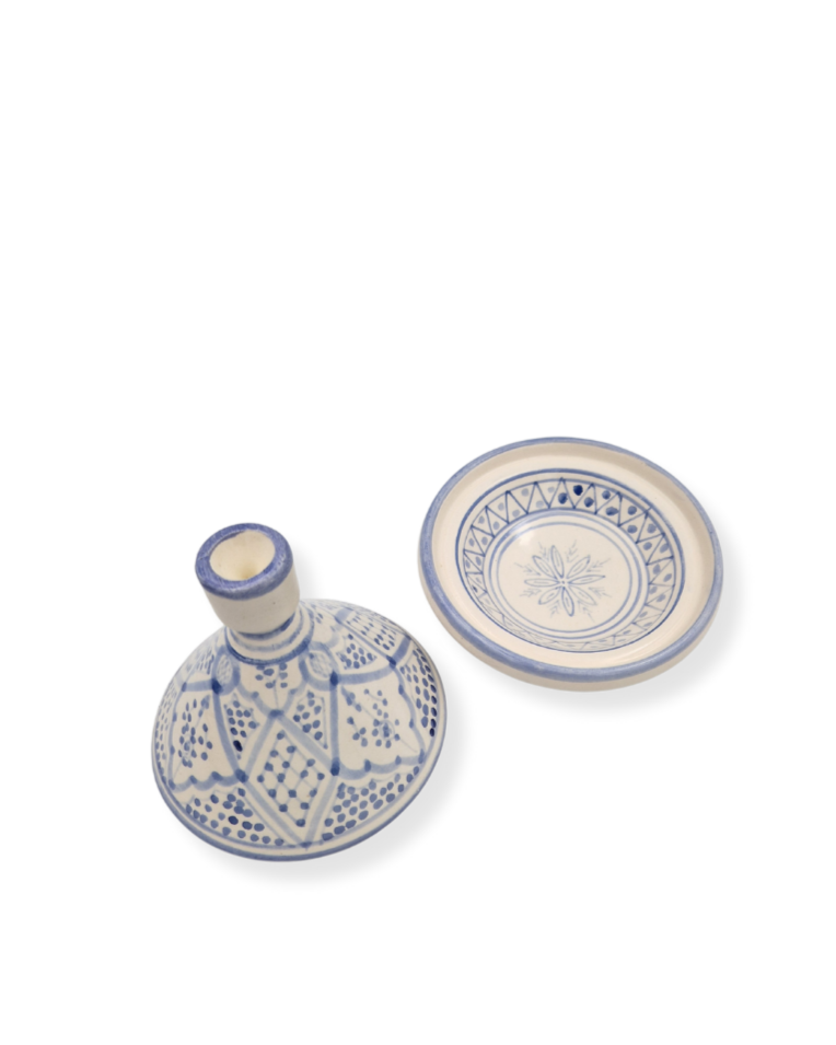 Tagine 12 cm Rania – mini-tagine i handgjord keramik blå