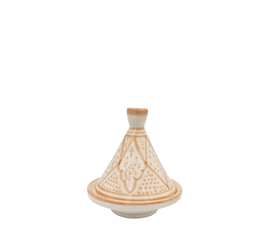 Tagine 12 cm “Rania” – mini-tagine i handgjord keramik brun