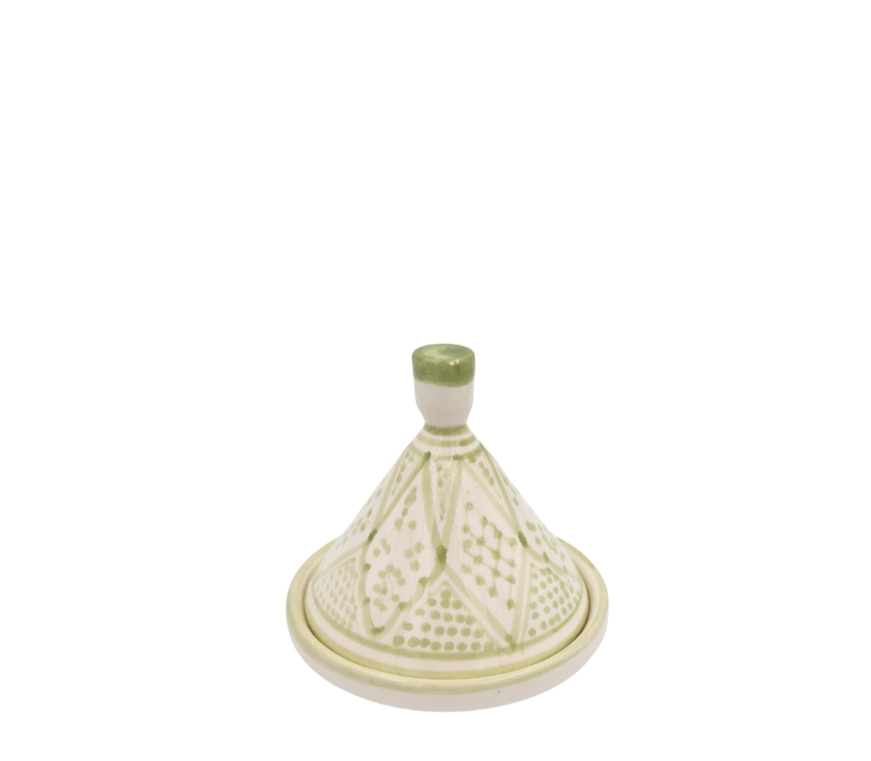Tagine 12 cm Rania – mini-tagine i handgjord keramik grön