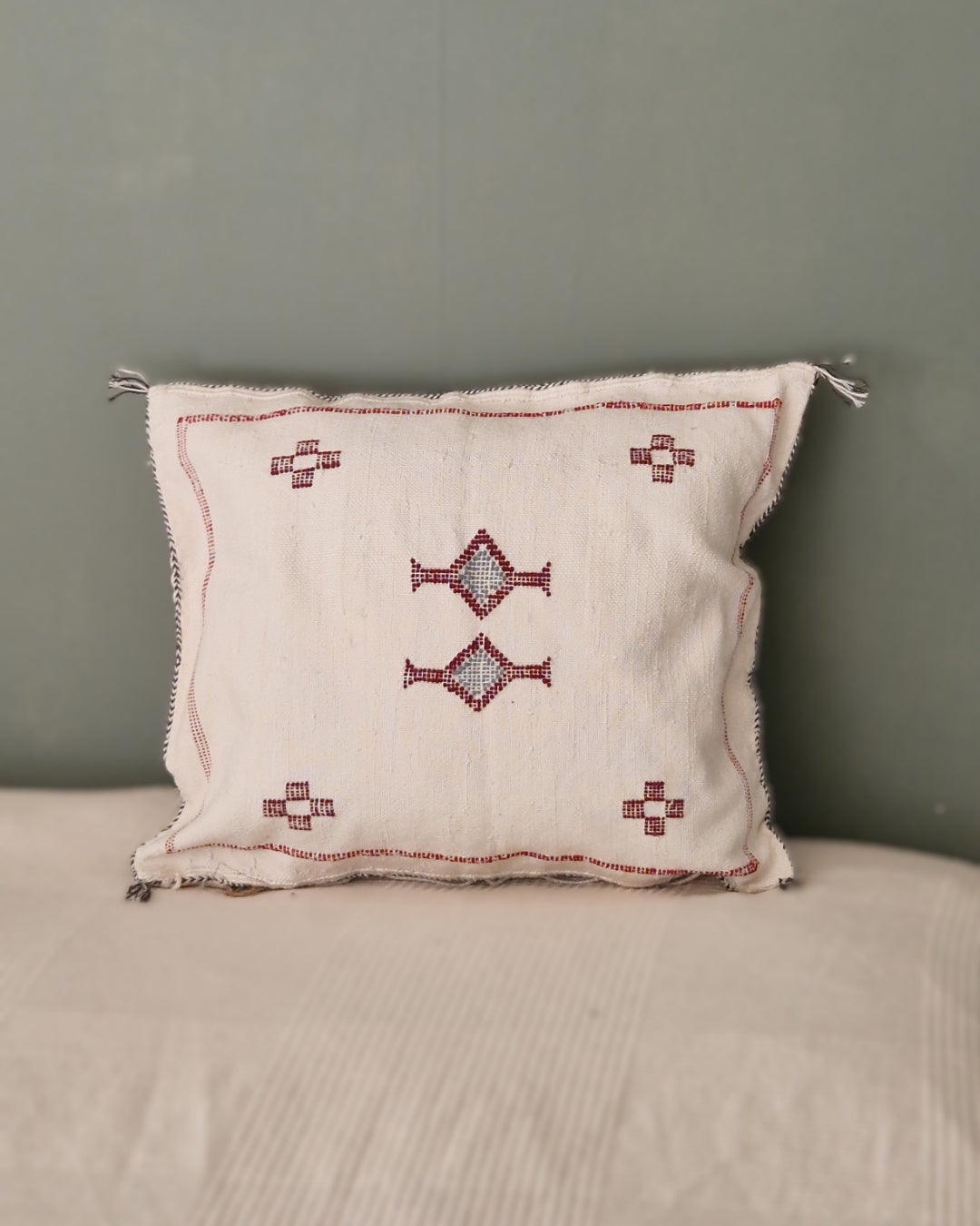 Kuddfodral Kaktussilke Sabra Karima – Vit