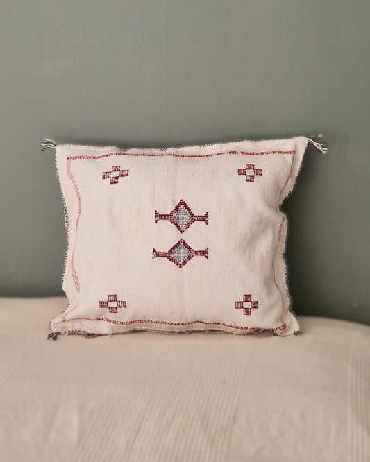 Kuddfodral Kaktussilke Sabra Karima – Vit