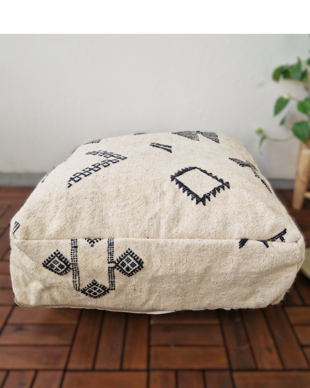 Marockansk sittpuff Tanger svart