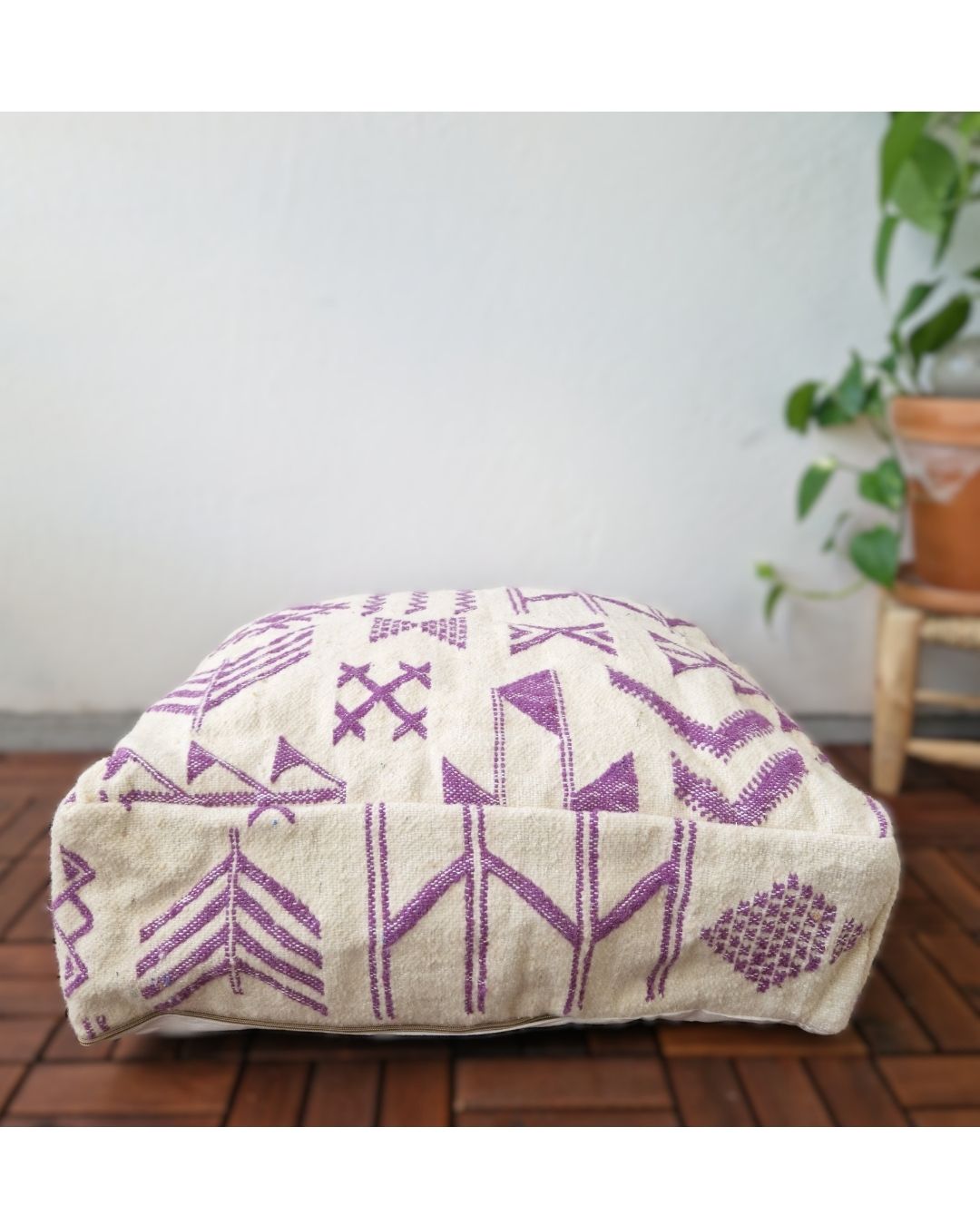 Marockansk sittpuff Taghazout Lila