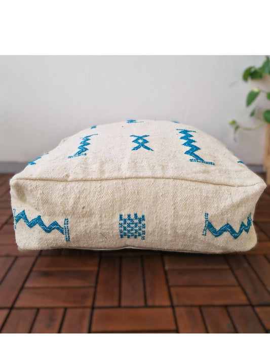 Marockansk sittpuff Atlas blå