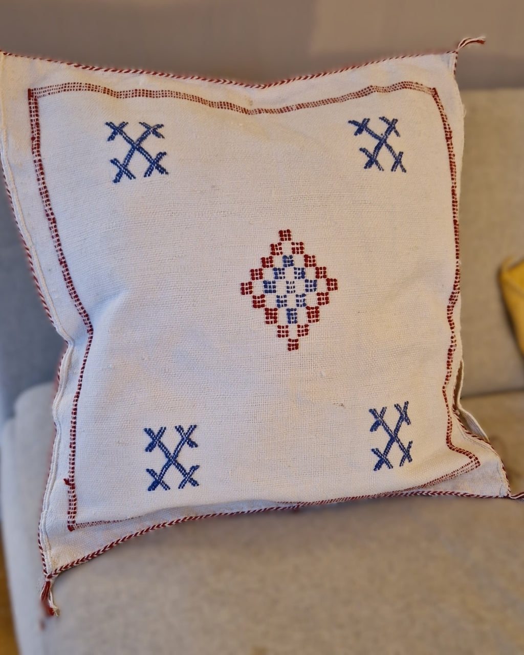 Kuddfodral Kaktussilke Sabra Rouh - Vit