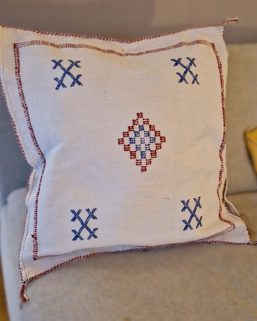 Kuddfodral Kaktussilke Sabra Rouh - Vit