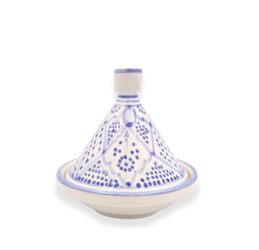 Tagine 15 cm “Laila” – marockansk lergryta i handgjord keramik blå